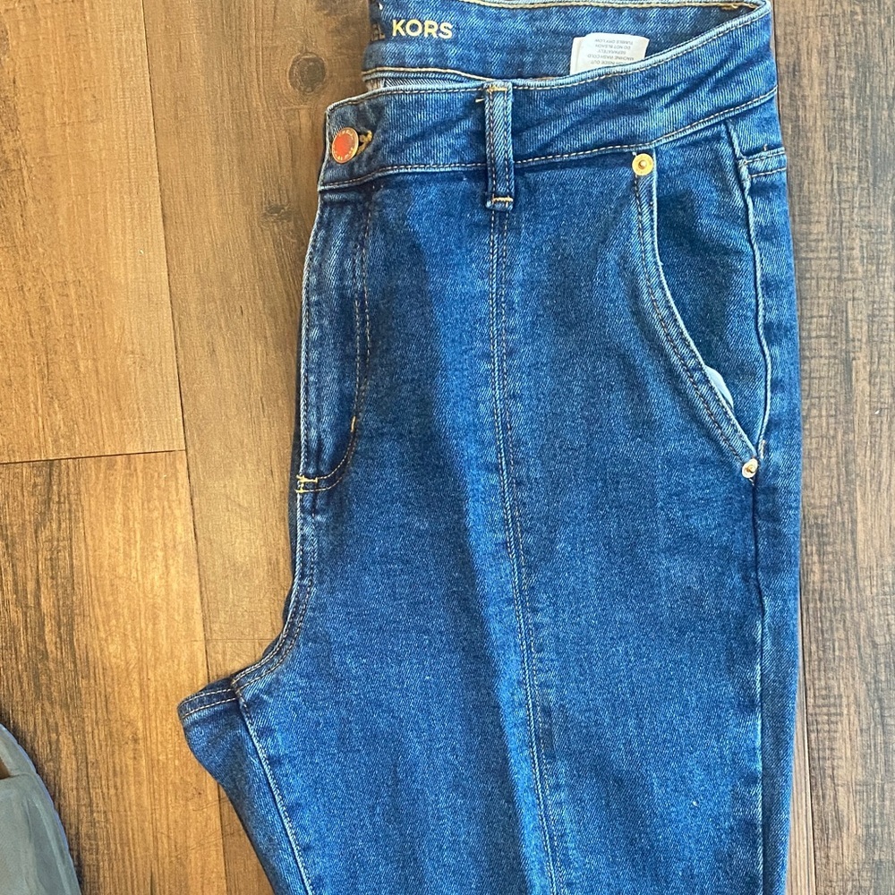 Michael Kors Dark Blue Boot Cut Jeans - Picture 7 of 15